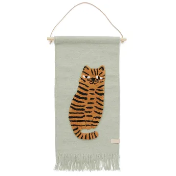Decoración de pared Tiger 32x70 cm - verde - OYOY