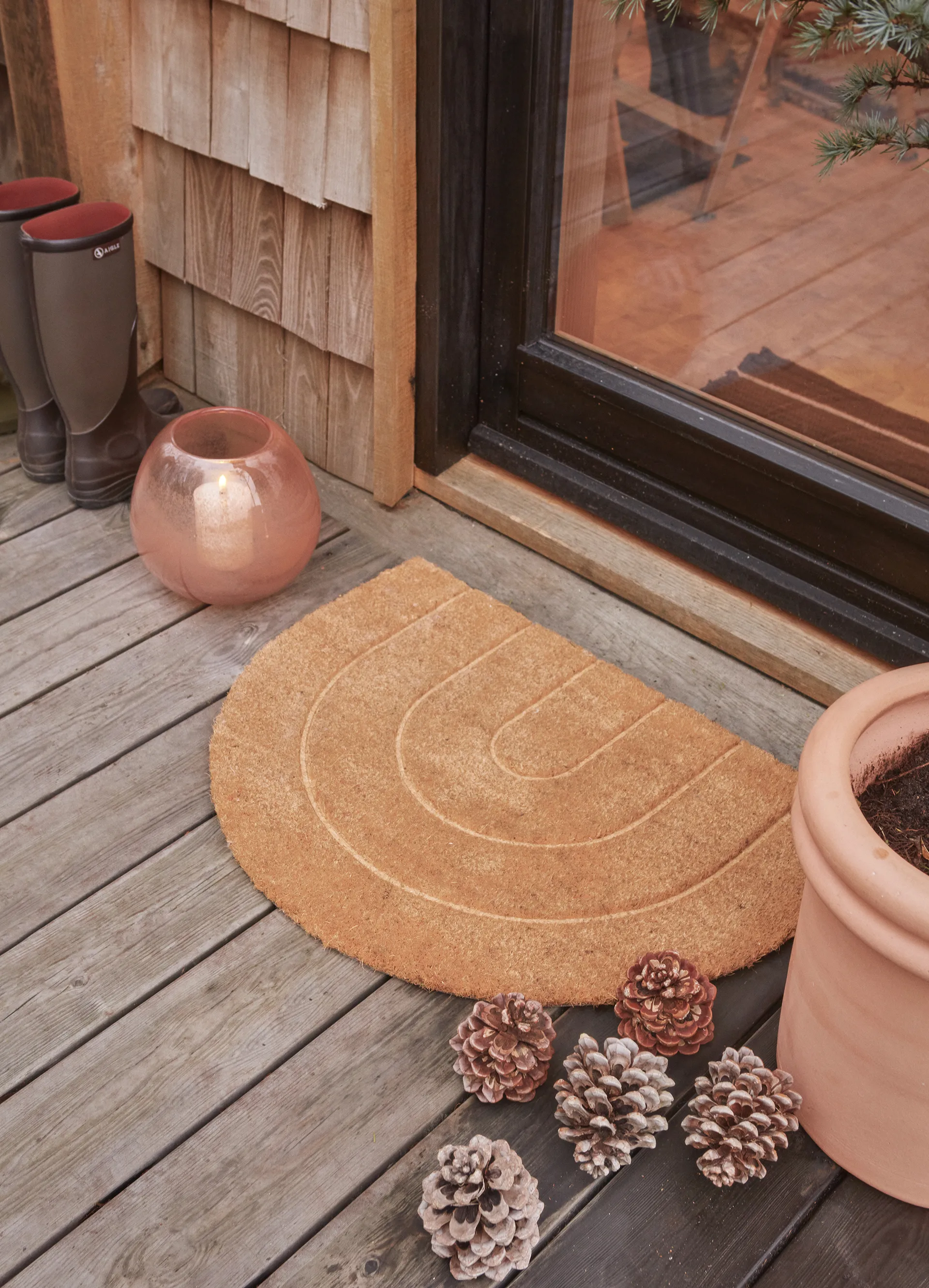 Felpudo Rainbow 55x75 cm, Nature OYOY