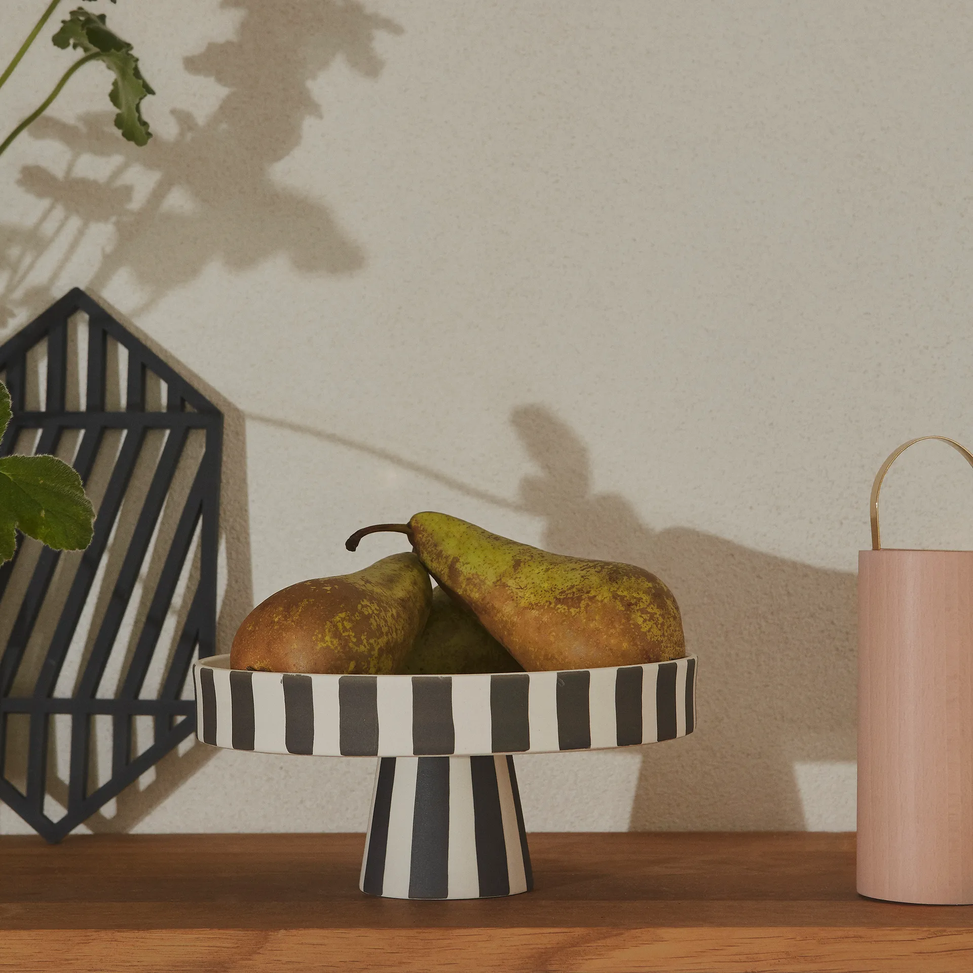 Fuente de servir Toppu Ø20 cm, negro-blanco OYOY