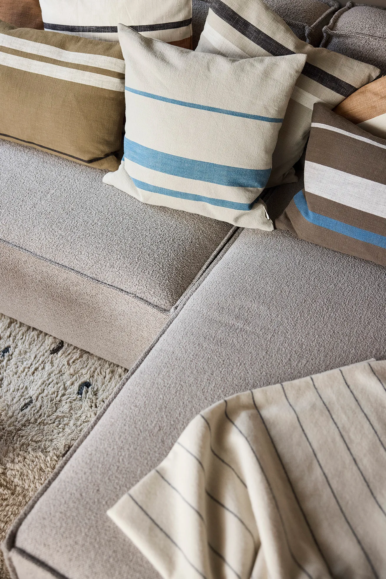 Funda de cojín Sofuto 50x50 cm, Blue-clay OYOY