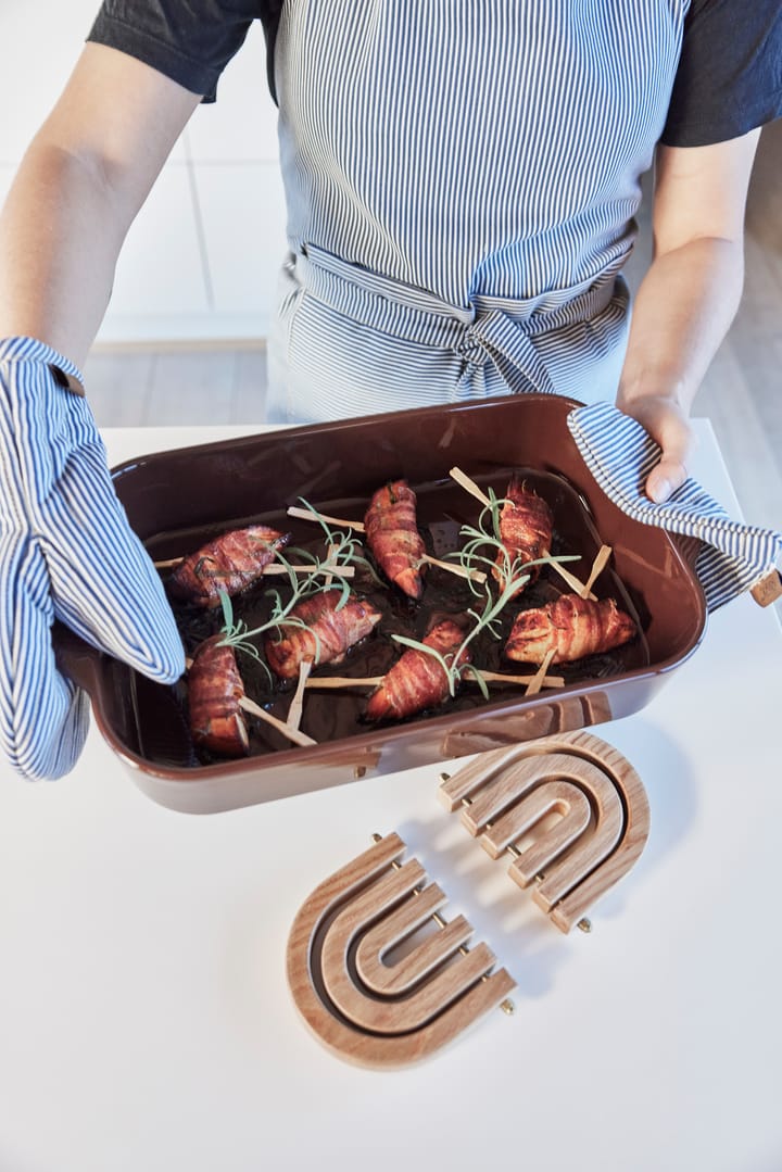 Guante de cocina Striped denim, Blue OYOY