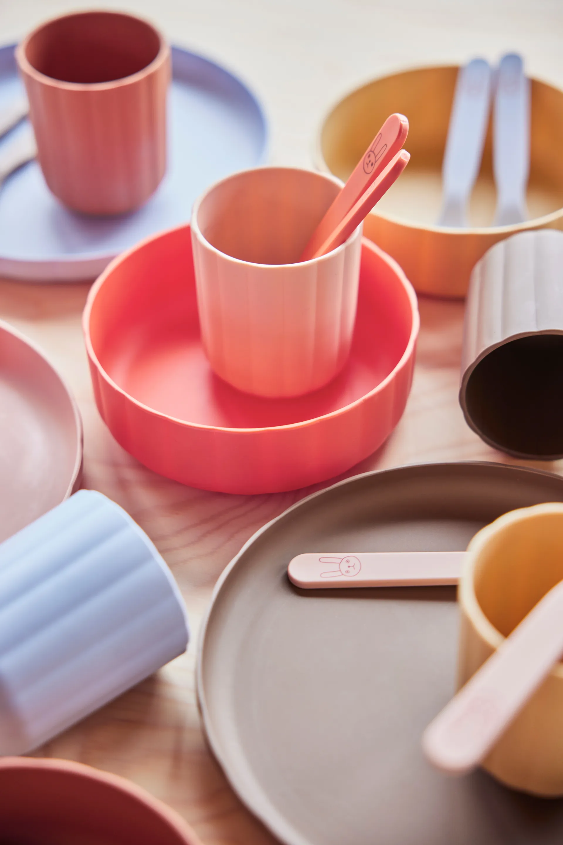 Juego de 2 tazas Pullo, Rose-apricot OYOY