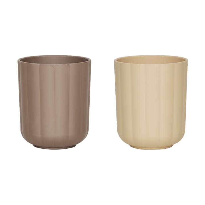 Juego de 2 tazas Pullo - Taupe-vanilla - OYOY