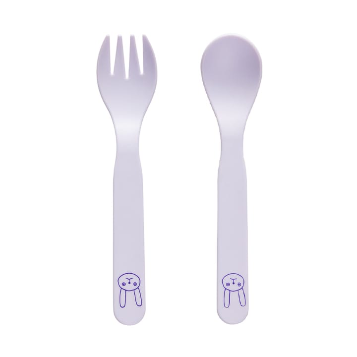 Juego de cubiertos para niños Pullo - Lavender - OYOY
