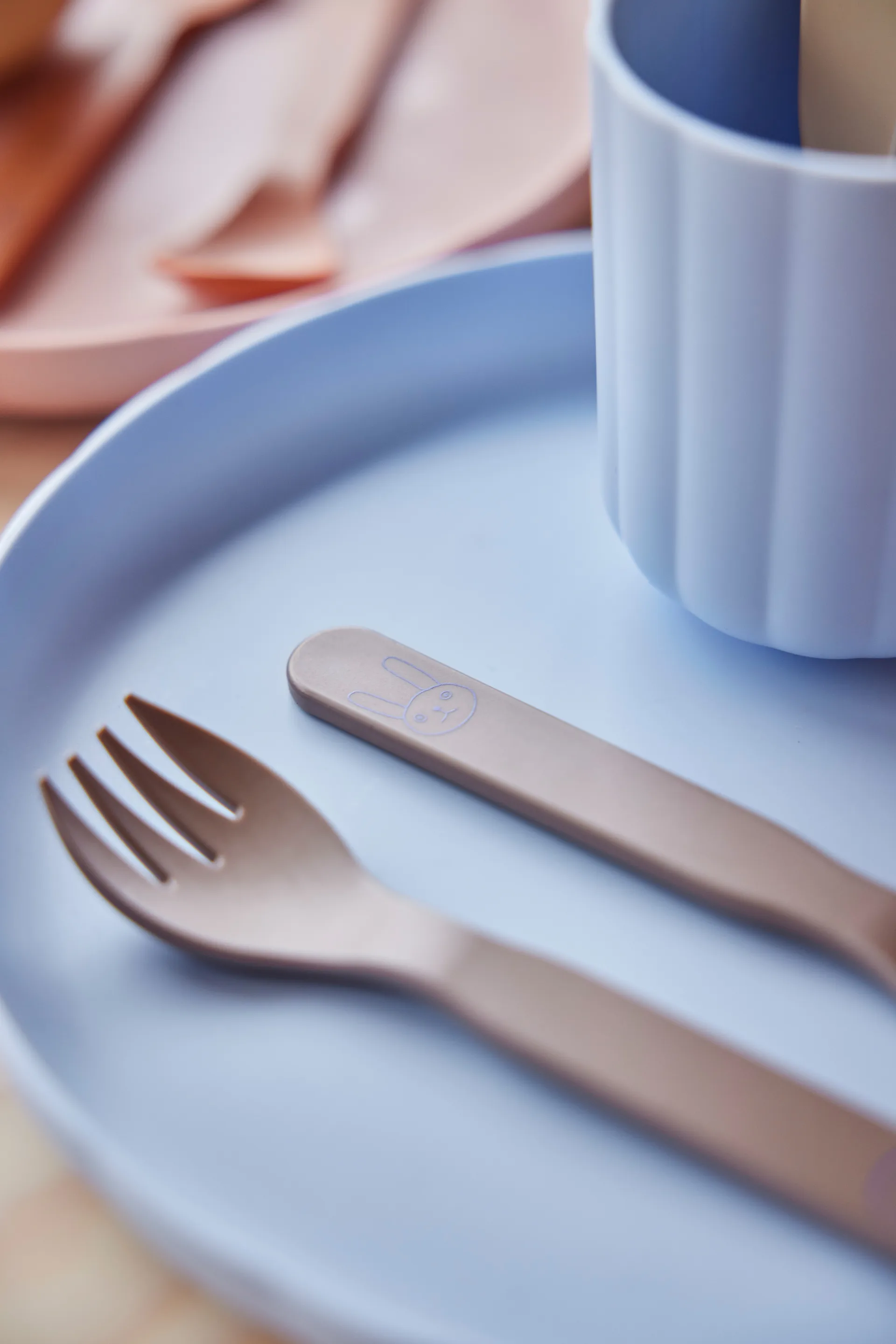 Juego de cubiertos para niños Pullo, Taupe OYOY