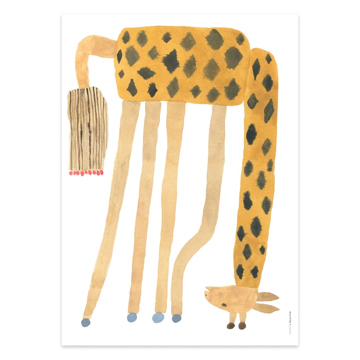 Lámina Noah giraffe upside down 50x70 cm - Multi - OYOY