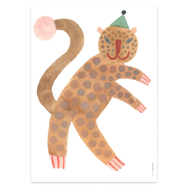 Lámina Standing Leopard Elvis 50x70 cm, Multi OYOY