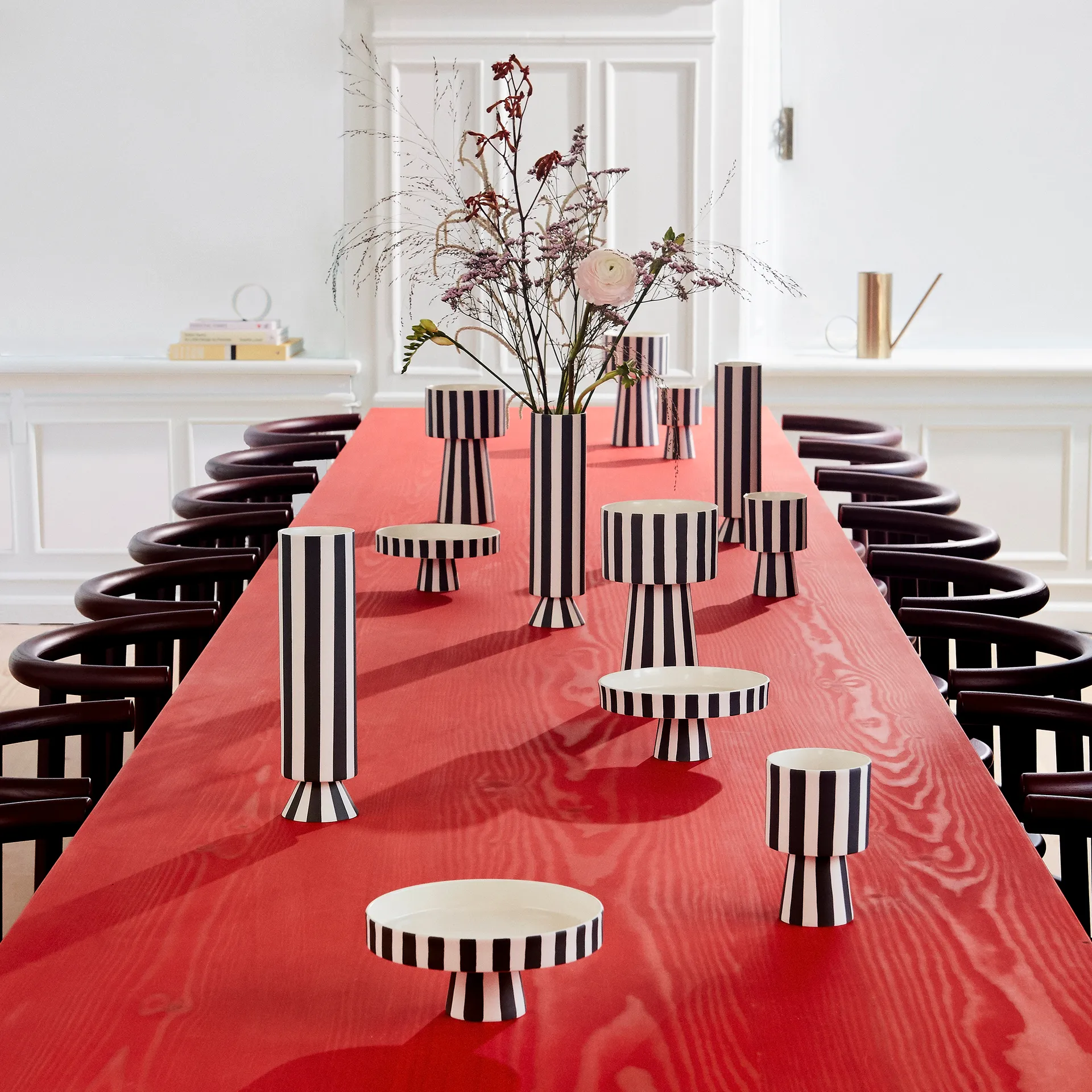 Maceta Toppu Ø10 cm, negro-blanco OYOY