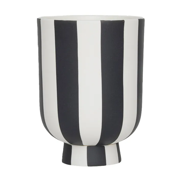 Maceta Toppu Ø8 cm, Black-white OYOY