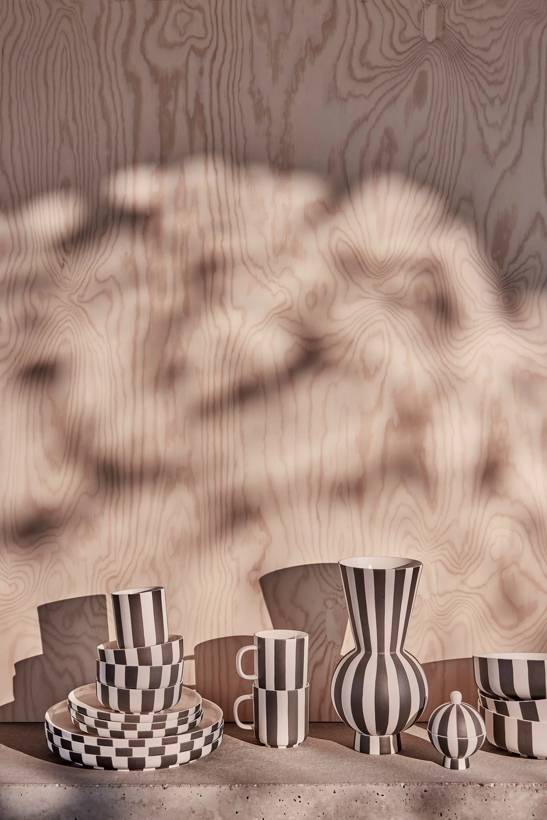 Maceta Toppu Ø8 cm, Black-white OYOY