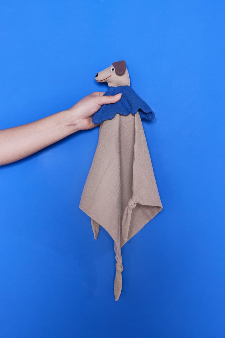 Manta con peluche Hunsi Dog 40x40 cm, Light brown OYOY