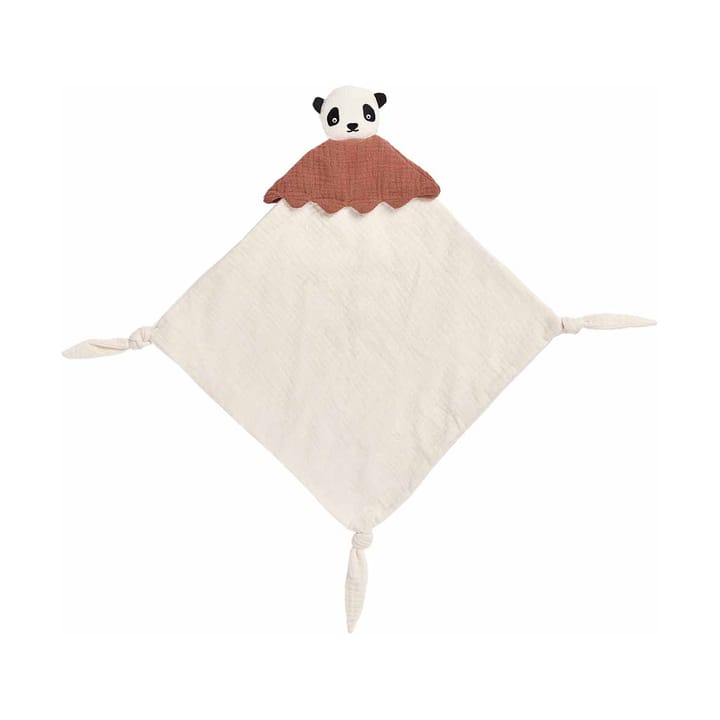 Manta con peluche Lun Lun Panda 40x40 cm - Offwhite - OYOY