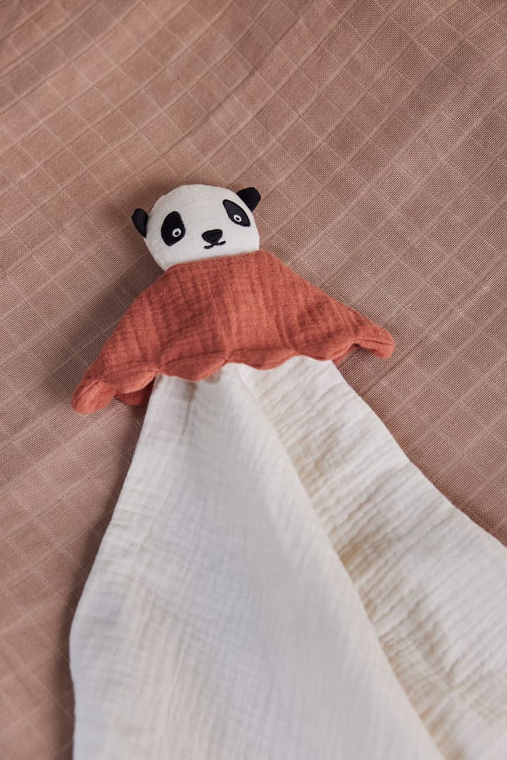 Manta con peluche Lun Lun Panda 40x40 cm - Offwhite - OYOY