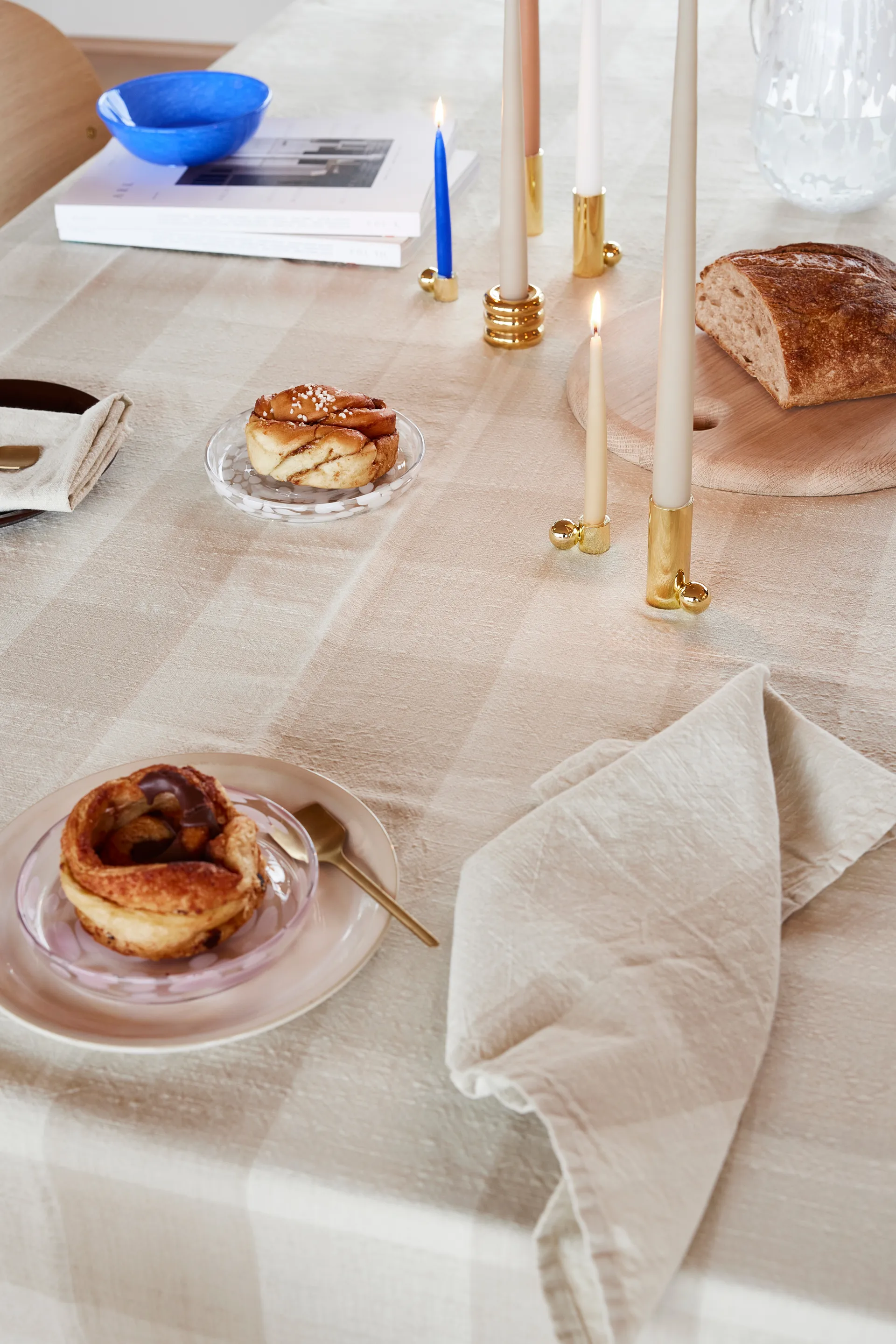 Mantel Chess 200x140 cm, Clay OYOY