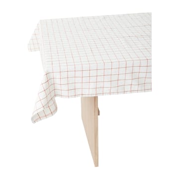 Mantel Grid 140x260 cm - Offwhite-red - OYOY