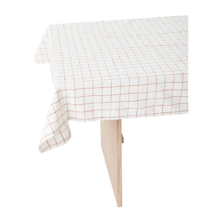 Mantel Grid 140x260 cm, Offwhite-red OYOY