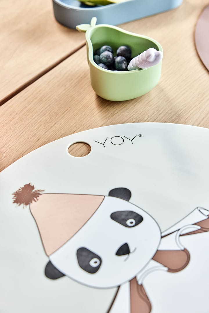 Mantel individual Panda Pompom Ø39 cm, Offwhite OYOY
