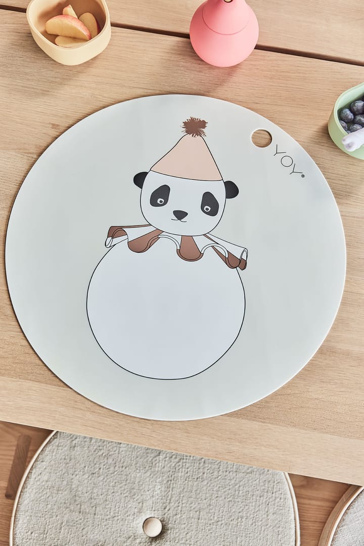 Mantel individual Panda Pompom Ø39 cm, Offwhite OYOY