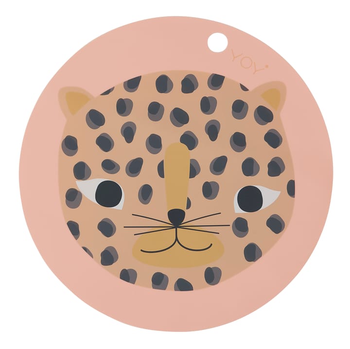 Mantel individual Snow leopard - Coral - OYOY
