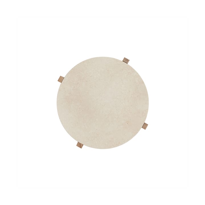 Mesa de centro Lune mármol Ø50 cm, Natur-white OYOY