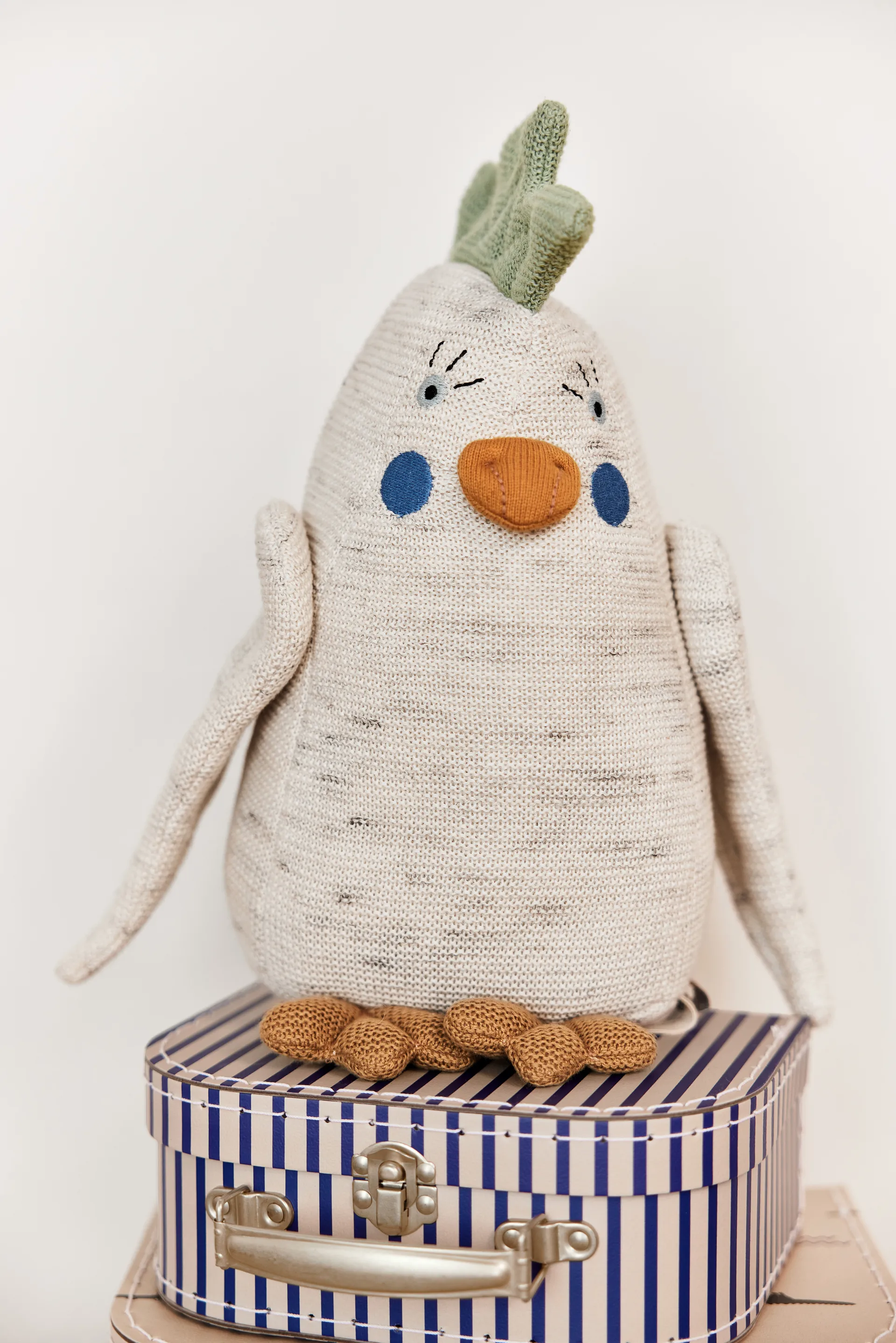 Peluche Kai parakeet, Offwhite-light mint OYOY