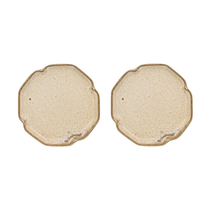 Plato de postre Nori 13x15 cm 2-pack - Latte - OYOY