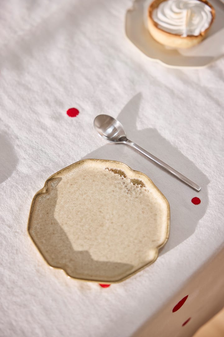 Plato de postre Nori 13x15 cm 2-pack, Latte OYOY