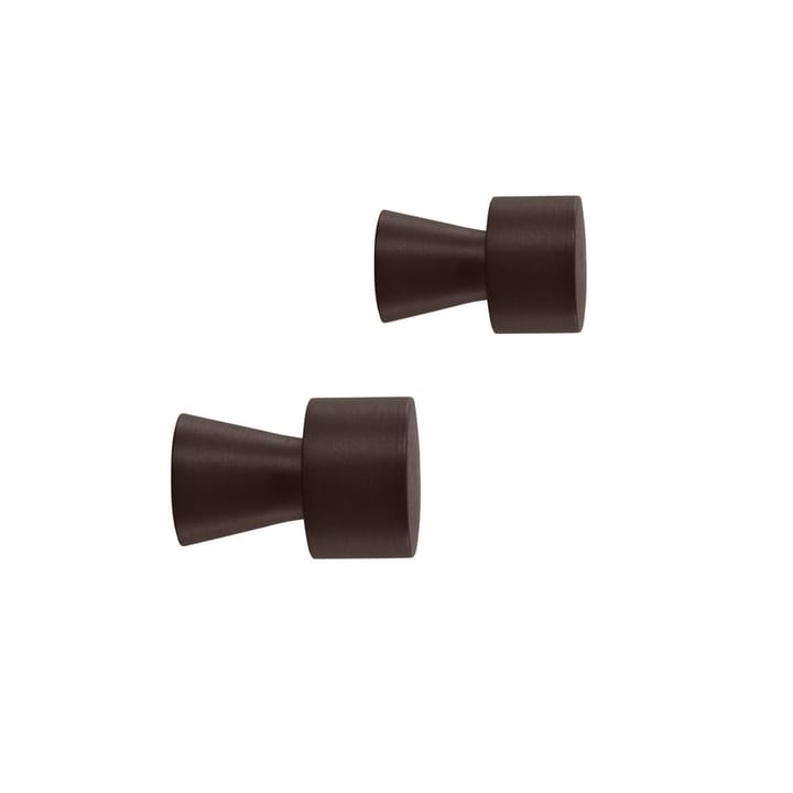 Set de 2 ganchos Pin - marrón - OYOY