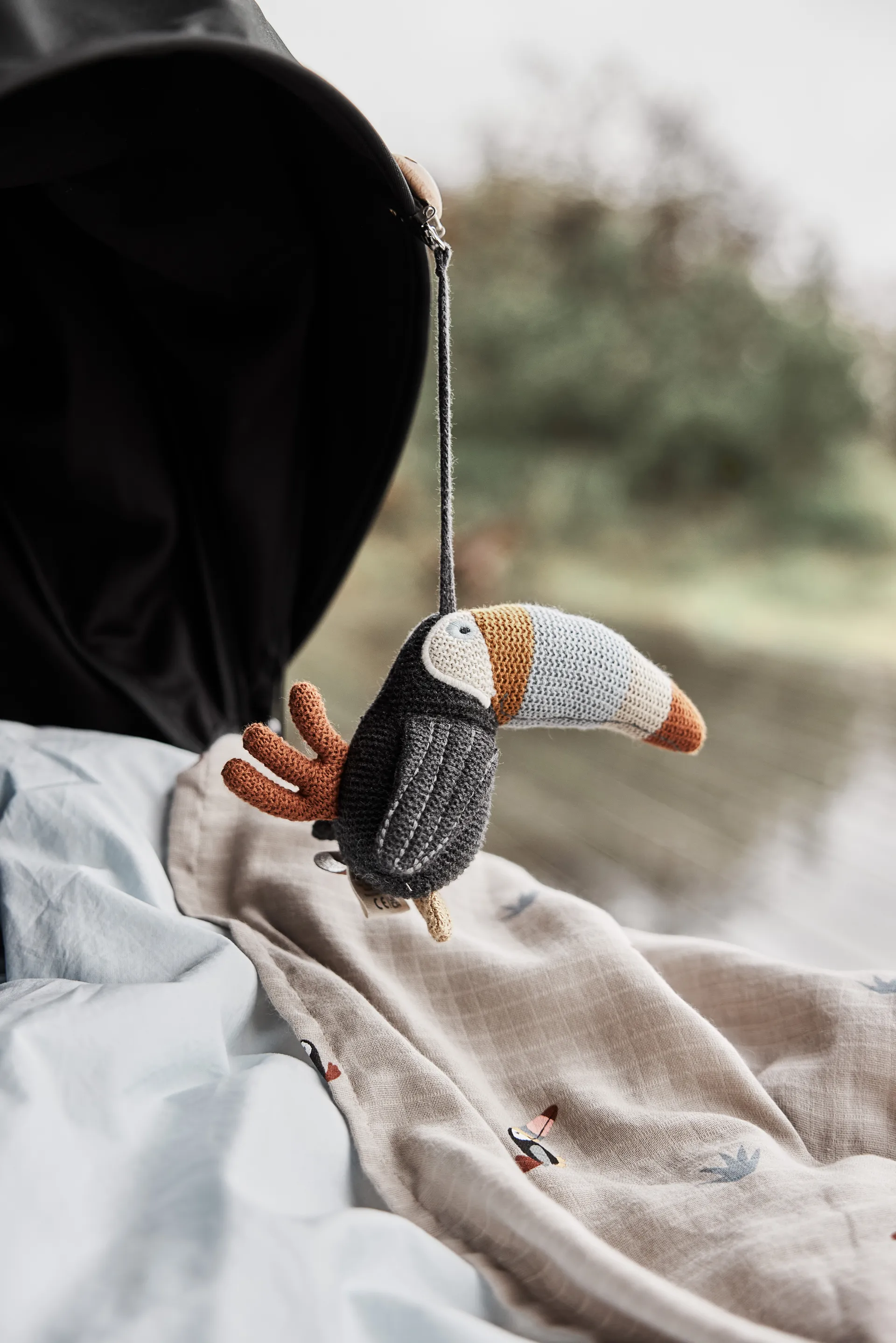 Set de 2 plaids infantiles Toucan, Clay-caramel OYOY