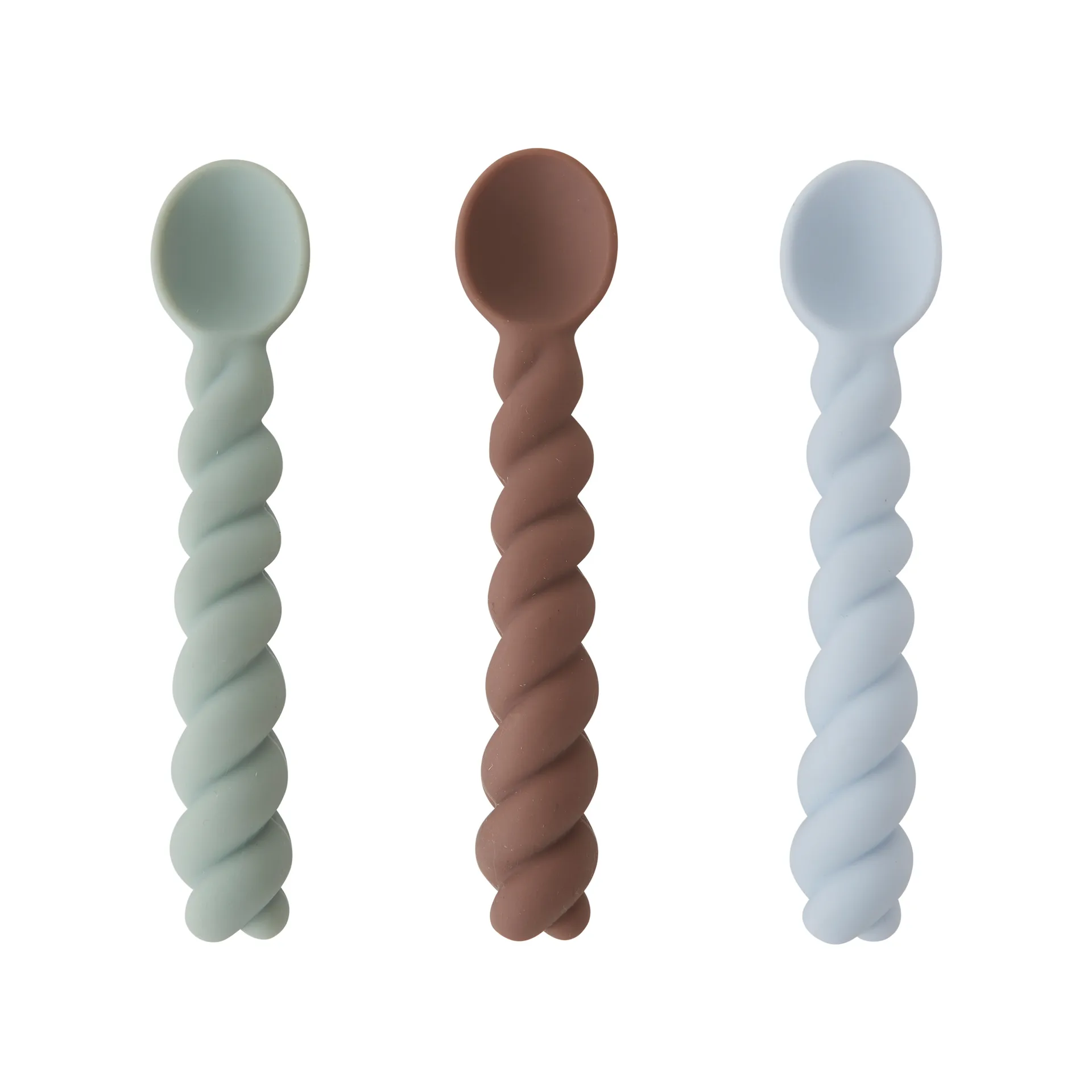 Set de 3 cucharas Mellow, Dusty Blue-taupe-pale mint OYOY