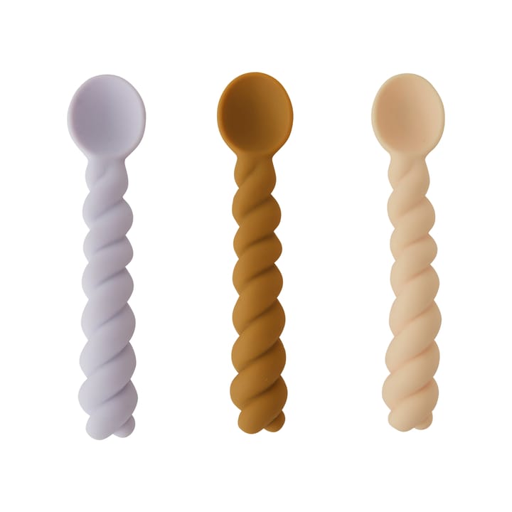 Set de 3 cucharas Mellow - Lavender-vanilla-light Rubber - OYOY