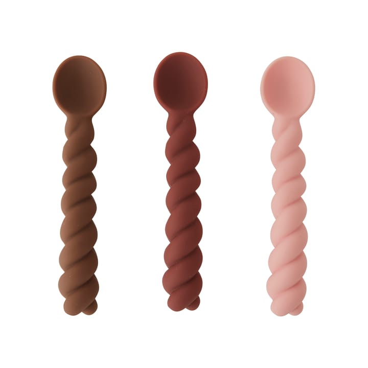 Set de 3 cucharas Mellow - Nutmeg-rose-choko - OYOY