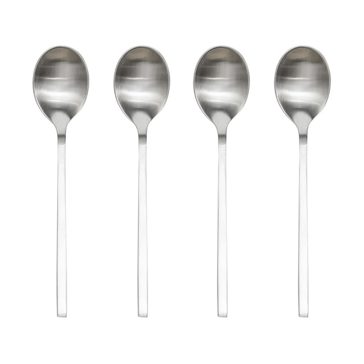 Set de cucharas Yuka, 4-pack - Brushed Steel - OYOY