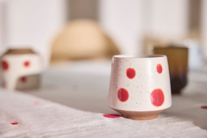 Taza Nori dot Ø6,95 cm 2-pack, Blue-red OYOY