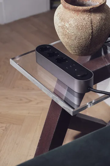 Regleta Edgar Power Bar - Satin aluminium - palett3