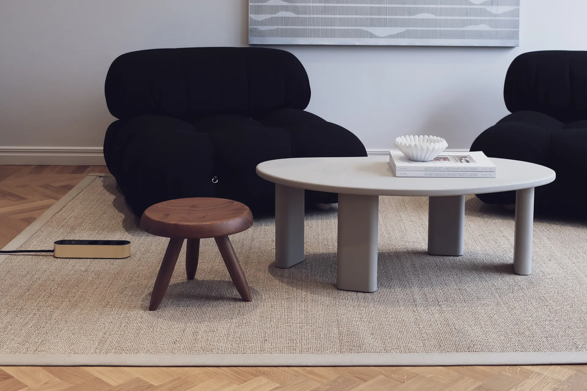 Regleta Edgar Power Bar, Satin brass palett3