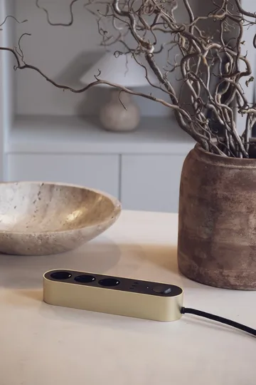 Regleta Edgar Power Bar - Satin brass - Palette