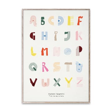 Lámina Alphabet Spaghetti ENG Multi-colour - 50x70 cm - Paper Collective