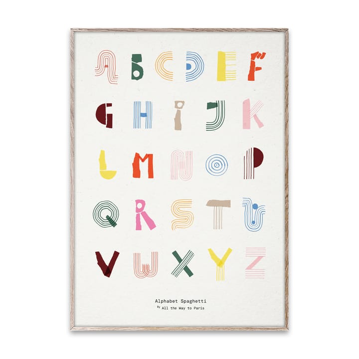Lámina Alphabet Spaghetti ENG Multi-colour, 50x70 cm Paper Collective