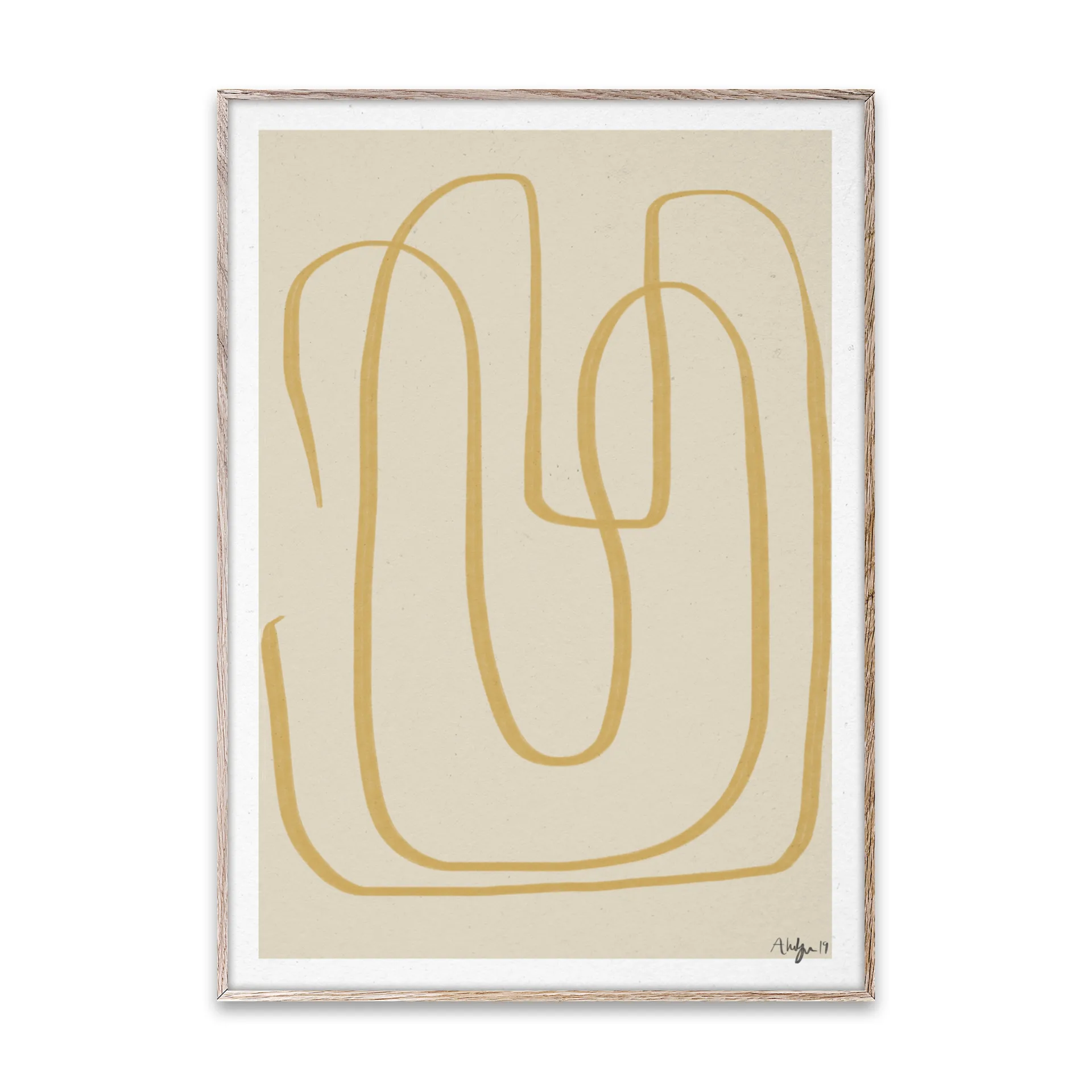 Lámina Different Ways I amarillo, 50x70 cm Paper Collective