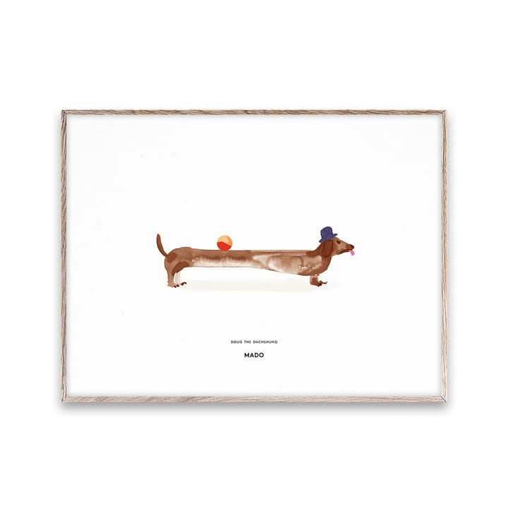 Lámina Doug the Dachshund, 30x40 cm Paper Collective