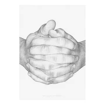 Lámina Folded Hands - 50 x 70 cm - Paper Collective