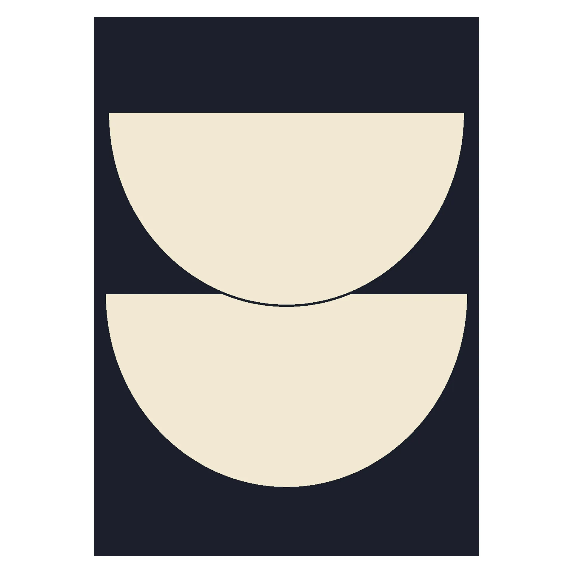 Lámina Half Circles I azul, 30x40 cm Paper Collective