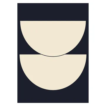 Lámina Half Circles I azul - 30x40 cm - Paper Collective