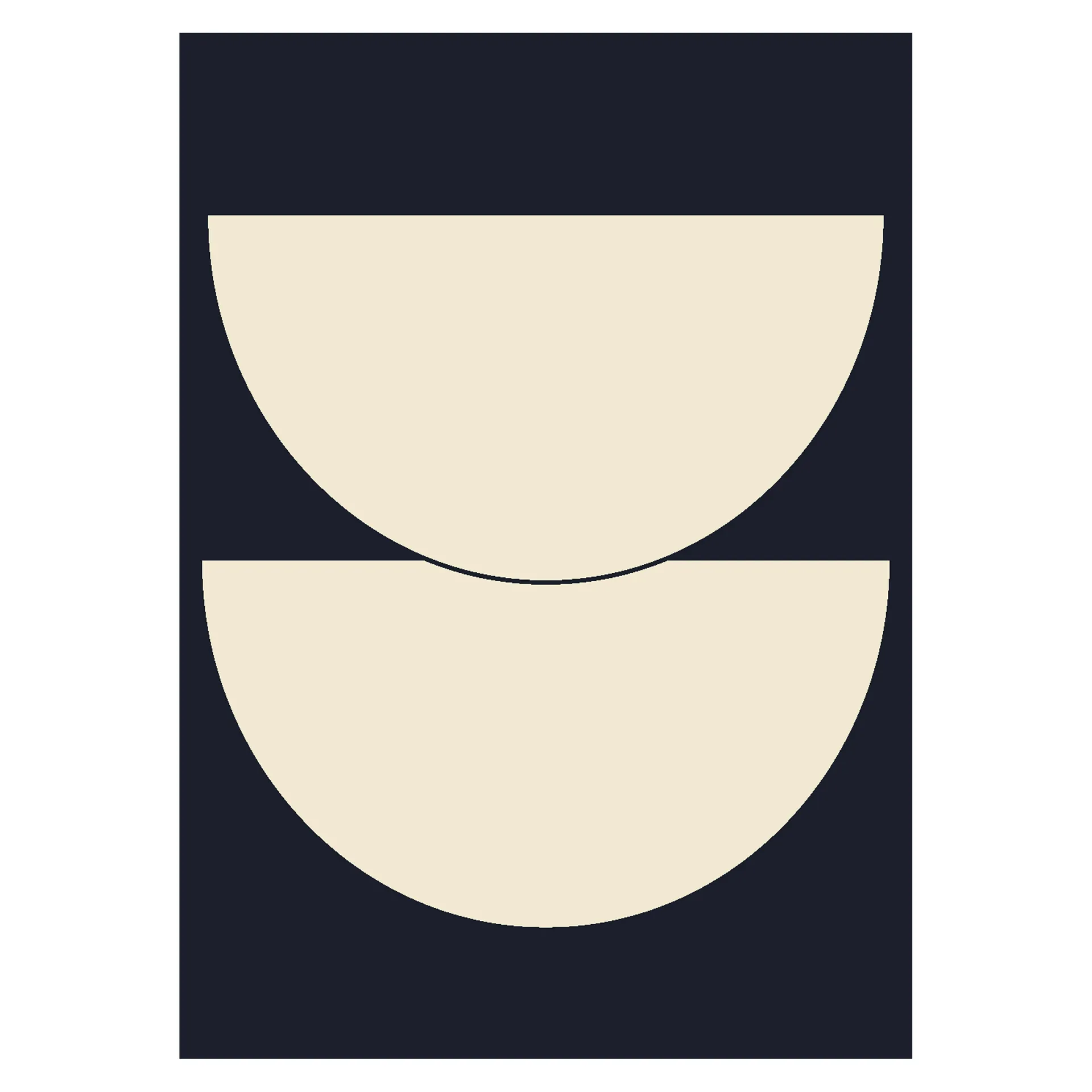 Lámina Half Circles I azul, 50x70 cm Paper Collective