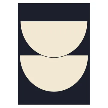 Lámina Half Circles I azul - 50x70 cm - Paper Collective