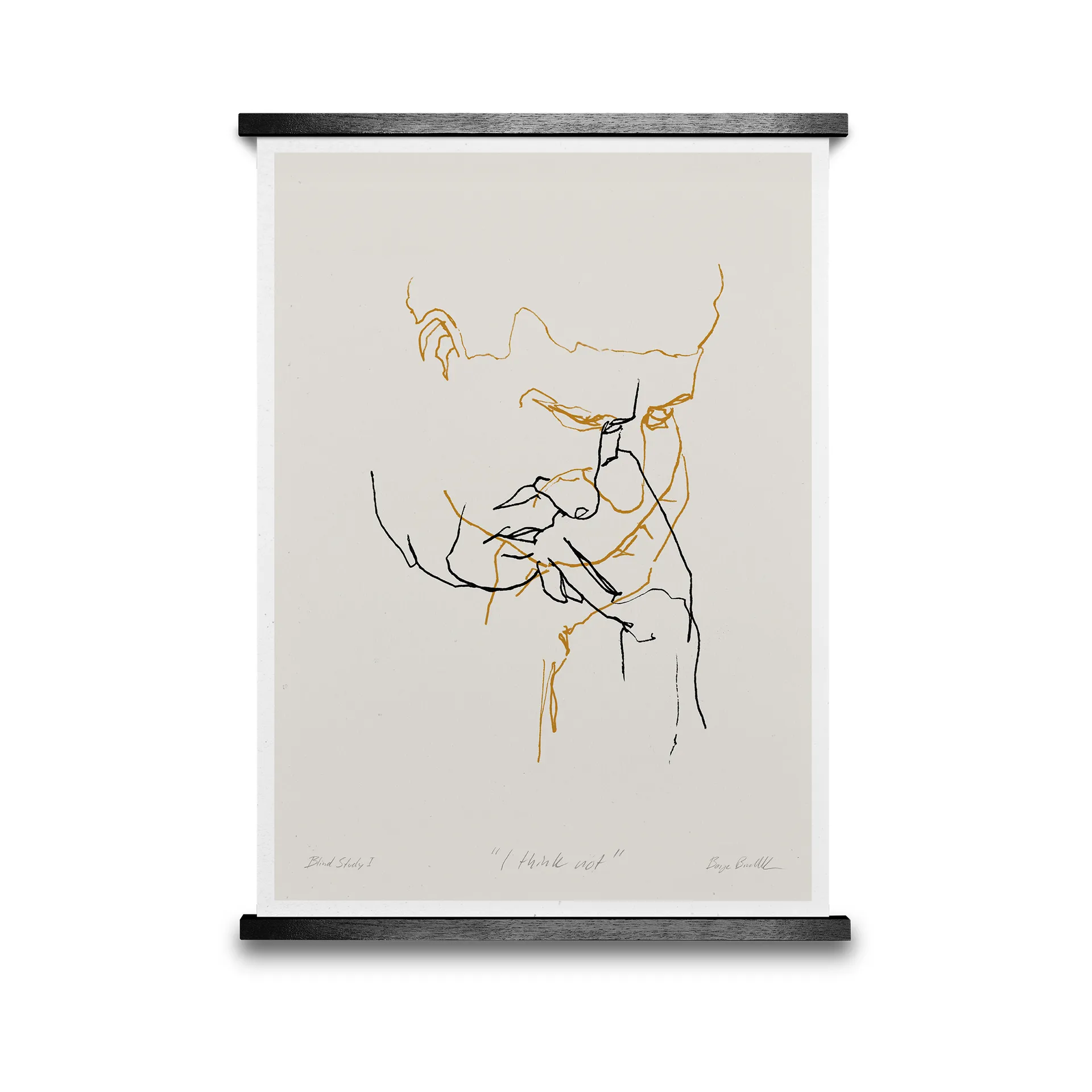 Lámina I Think Not 01 (amarillo), 50x70 cm Paper Collective