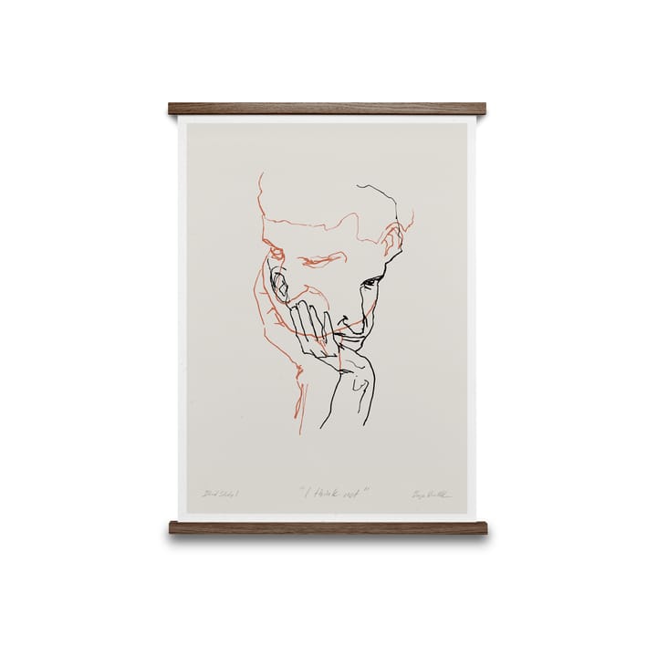 Lámina I Think Not 02 (rojo) , 30x40 cm Paper Collective