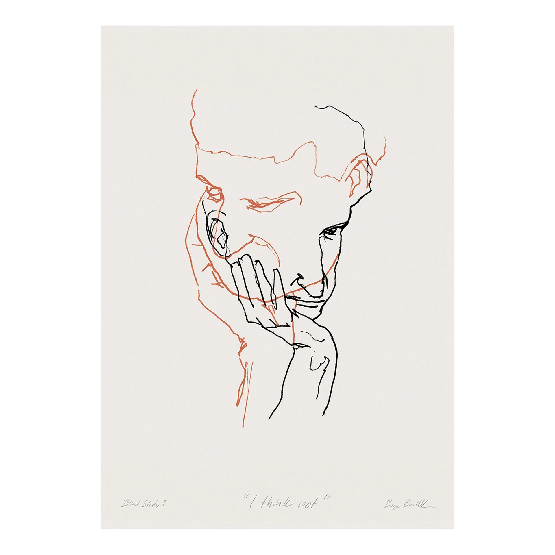 Lámina I Think Not 02 (rojo), 30x40 cm Paper Collective