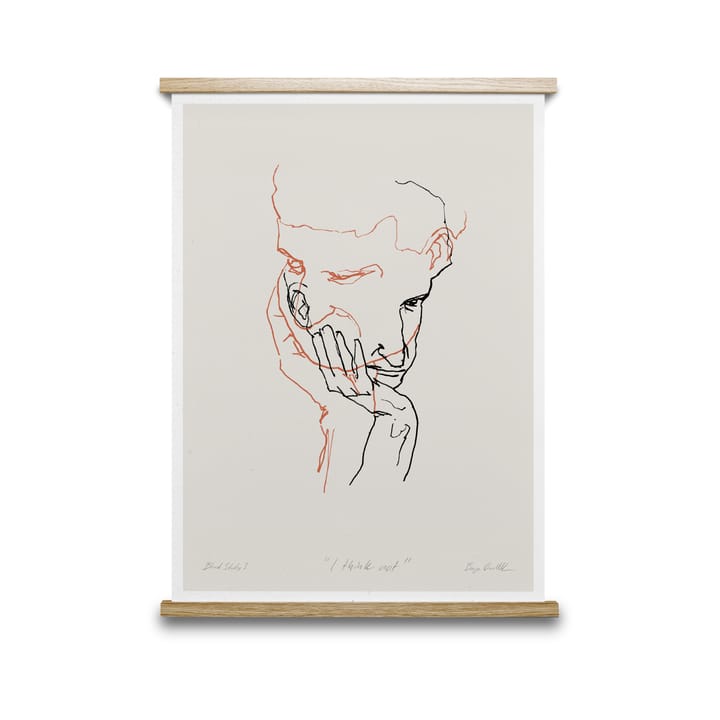 Lámina I Think Not 02 (rojo)  - 50x70 cm - Paper Collective
